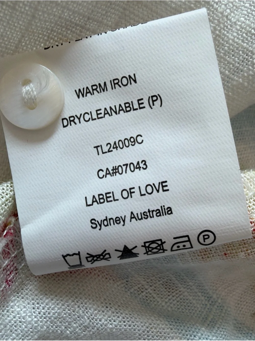 New With Tags Label Of Love Cherry Fruit Palms Linen Blend Shirt Dress Women’s M